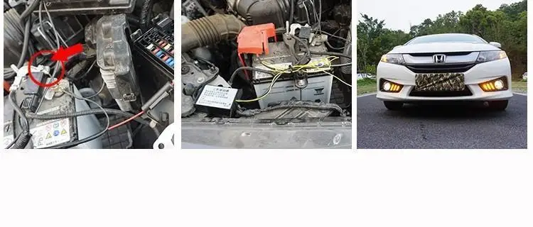 Assessoires дневные ходовые Drl Стайлинг Neblineros Para авто светодиодные передние противотуманные фары Задние Автомобильные фары в сборе для Honda City