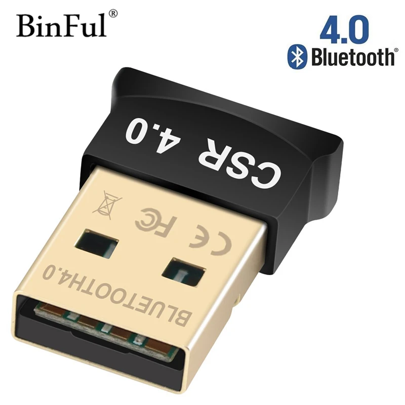 BinFul Mini USB Bluetooth адаптер V4.0 CSR двойной режим Dongle 4 0 передатчик для Windows 10 8 Win 7 Vista XP 32/64