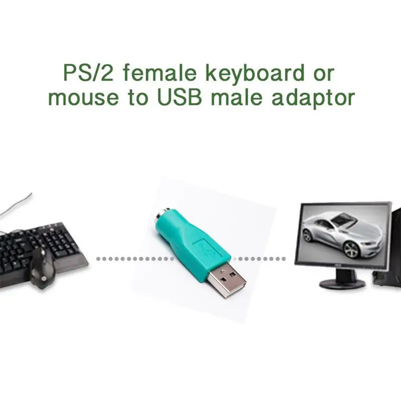 2 цвета Кабель-адаптер для PS2 преобразователь интерфейса PS / USB адаптер головки U