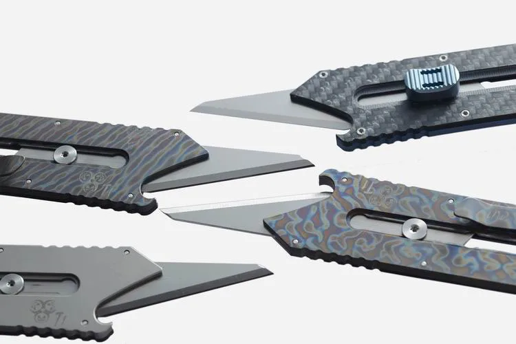 

LEMIFSHE Original Paper knife stainless steel blade Pruning Titanium Handle outdoor tactical camping pocket knives EDC tools