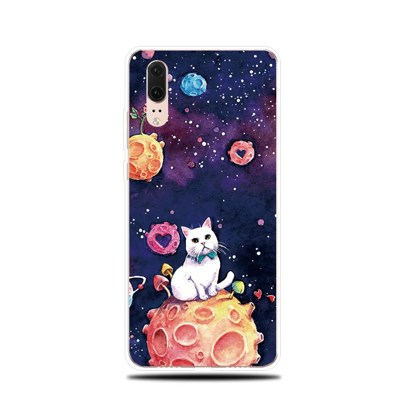 Space Fantasy Silicone Phone Case For Huawei P8 P9 Lite 2017 P Smart 2019 Soft Cover P10 P20 P30 Pro |