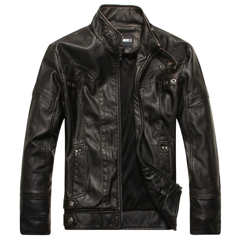 Фирменная Новинка мотоциклетные кожаные куртки мужские jaqueta de couro masculina куртка