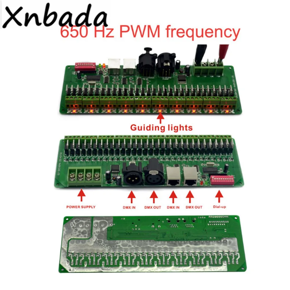 Контроллер освесветильник светодиодной ленты 30CH DMX512 RGB декодер DMX светодиодный