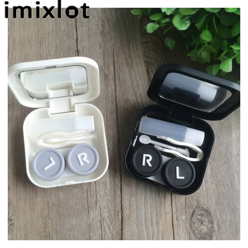 IMIXLOT милый Картофель м очки с узором двойная коробка для контактных линз чехол для набор для ухода за глазами держатель Контейнер подарок