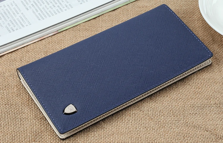 Бесплатная доставка HENGSHENG синий мужской длинный кошелек с качественным кожаным