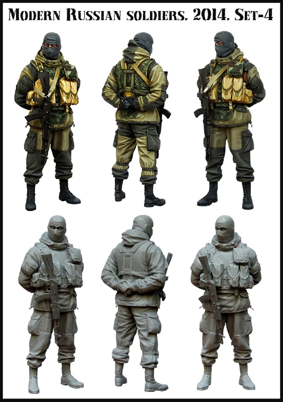 1/35 набор моделей из смолы современные российские солдаты 2014 4|modern russian soldiers|russian