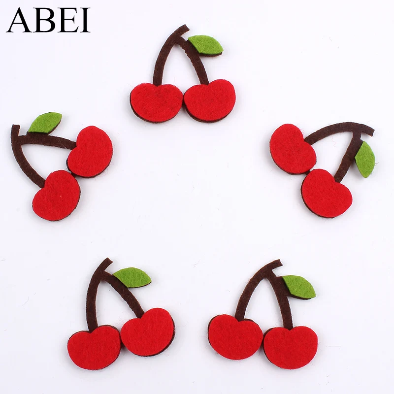 100 шт./лот Мультяшные вишневые накладки на войлочные прокладки из нетканого