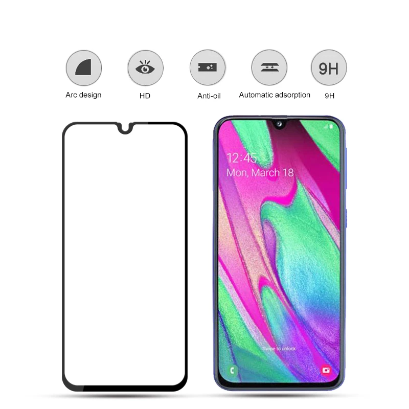 2 шт. закаленное стекло для Samsung Galaxy A40 A40|Защитные стёкла и плёнки телефонов| |