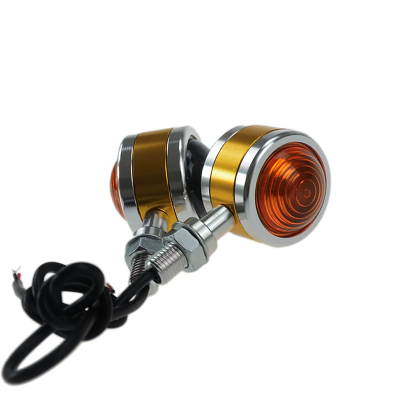 Новые универсальные двухсторонние желтые указатели поворота для мотоцикла одна