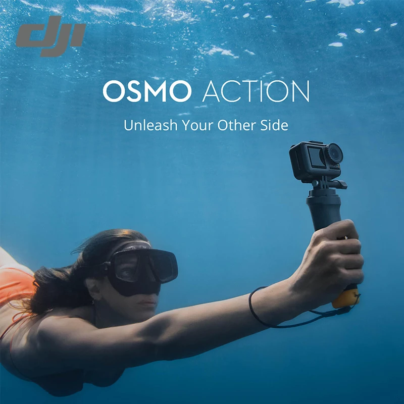 DJI Osmo экшн Cameria 1/2 образования легкой пены. " CMOS 12MP 4K HDR видео 11 м Водонепроницаемый двойные экраны 8 xslow движения UHD высокое качество cameries
