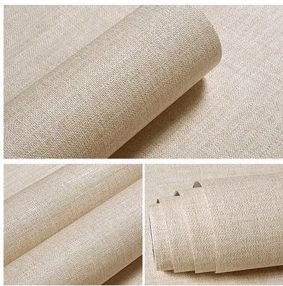 Водонепроницаемые клейкие однотонные милые обои для спальни уплотняющие