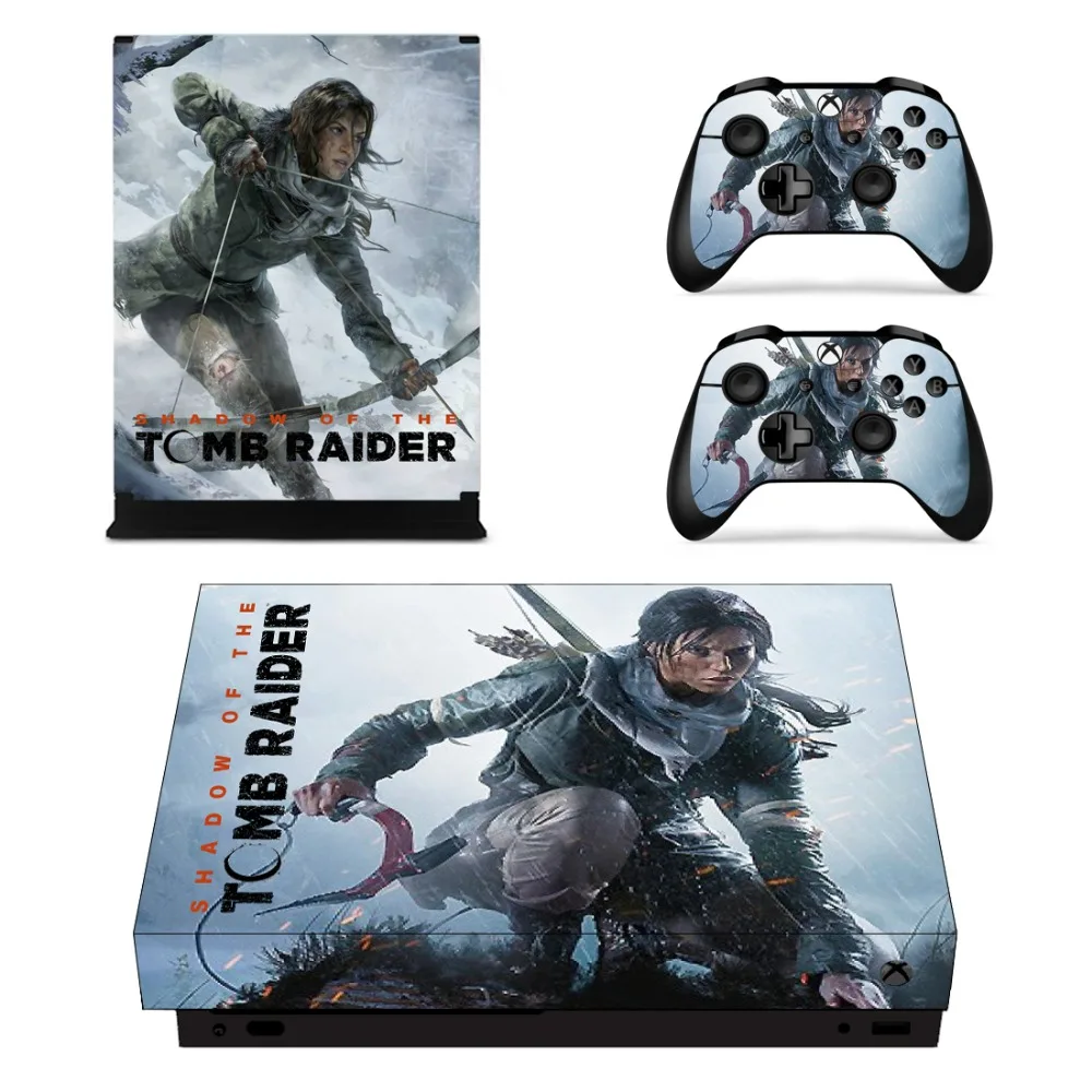 Shadow of Tomb Raider Лицевая панель консоль и наклейка на контроллер для Xbox One X + кожу