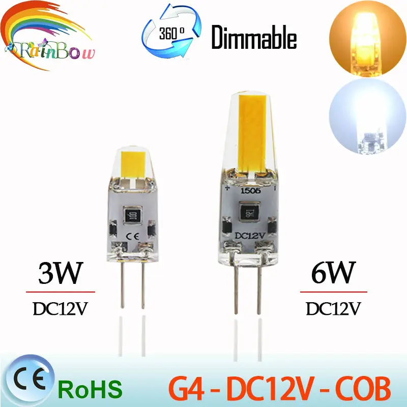 Самая низкая цена G9 G4 светодиодный светильник 3 Вт 6 9 DimmableG9 Bulb12V 220V хрустальная