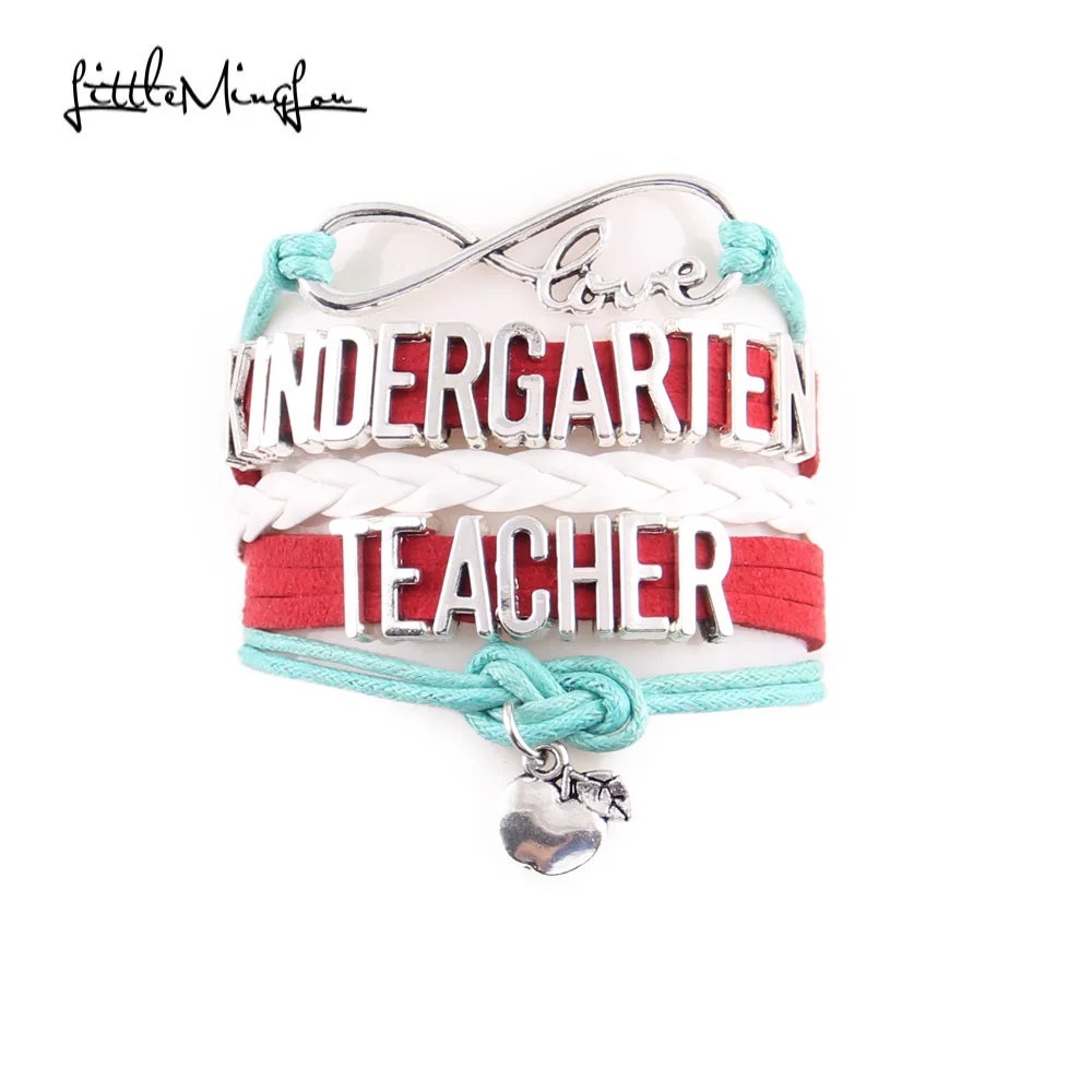 Маленький Minglou Бесконечность Любовь учитель детского сада браслет с яблоком