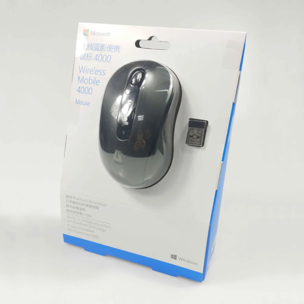 Беспроводная мышь Microsoft 4000 2 4 ГГц с синей дорожкой для ноутбука MAC|Мыши| |