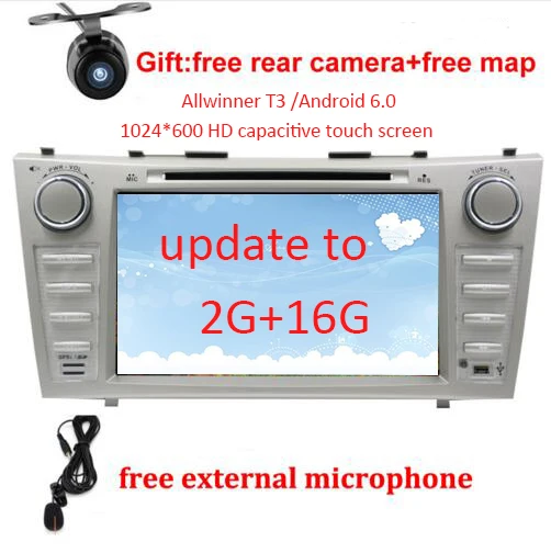 2G + 16G 2 Din четырехъядерный 8 &quotAndroid 6 0 Автомобильный DVD GPS навигация для Toyota Camry 2007 2008