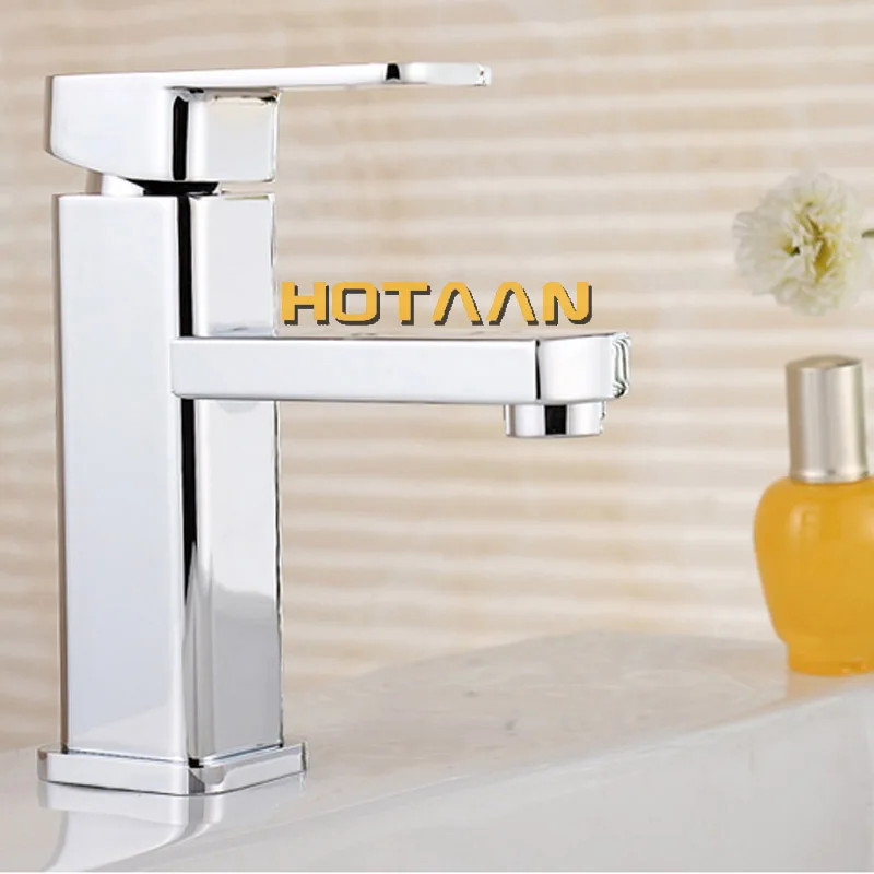 Hotaan, современный стиль,, кран для раковины, смеситель для холодной и горячей воды, Torneira Da Bacia, кран для ванной комнаты с одной ручкой