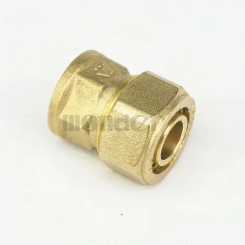 

16x20mm IDxOD x 1/2" BSP Female PEX-AL-PEX Tube Straight Brass Compression Pipe Fitting Connector For Floor Heating