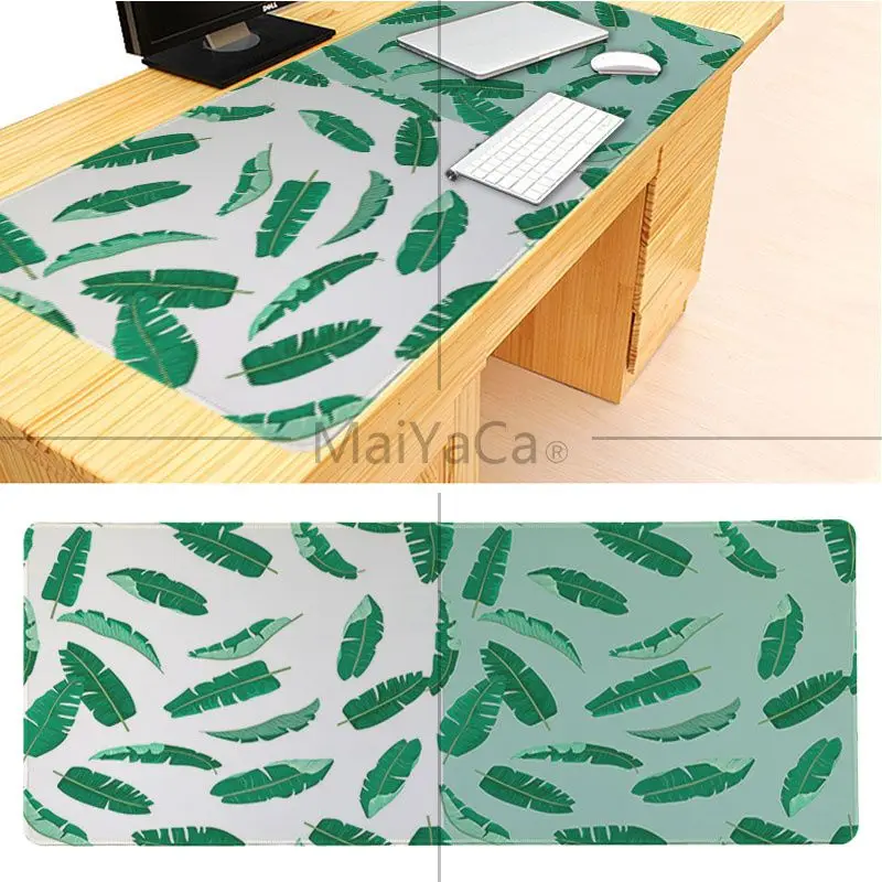 Lock Edge 30X90cm MaiYaCa пользовательские кожи тропические листья коврик для мыши геймер игровые коврики клавиатура коврик стол компьютерная игра планшет игровой - Цвет: Lock Edge 30X90cm