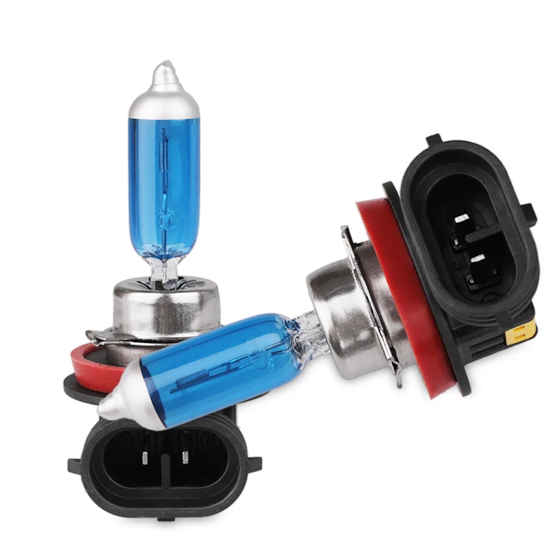 2 шт., H8 55 Вт 12 в 6000 К супер яркие белые галогенные лампы, противотуманные фары, лампа фары автомобиля, автомобильный источник света, автостайлинг, парковочные