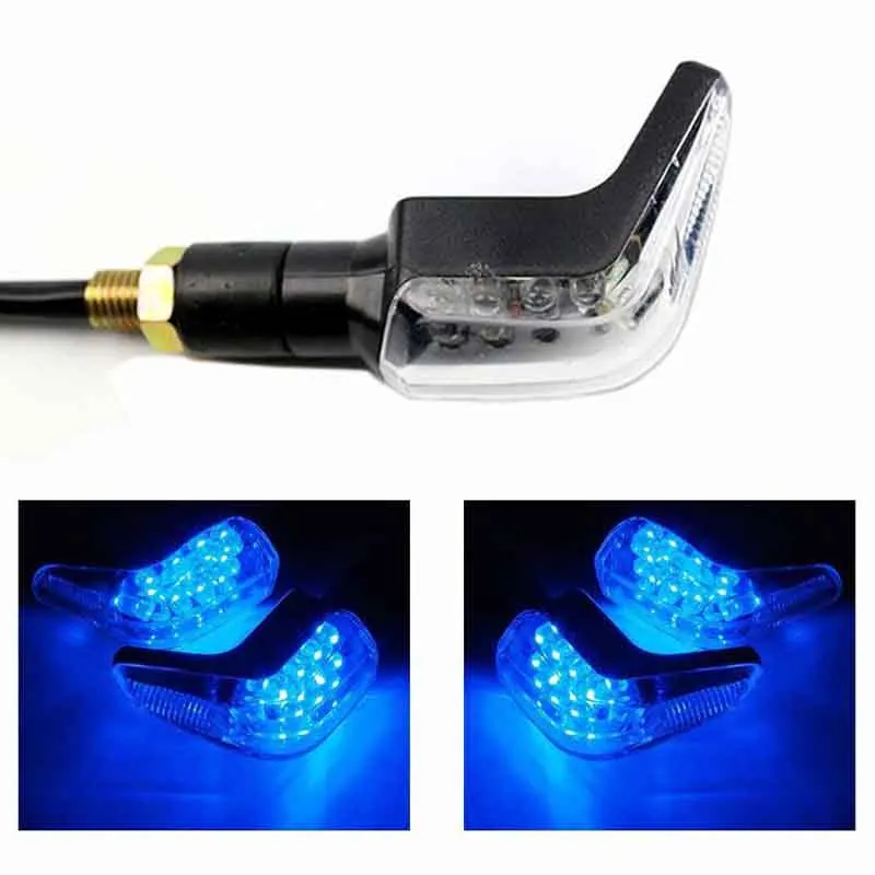 

1 pair Motorcycle LED Bobber Turn Signal Lights for Dyna Sptortster Indicator Lights (Blue)