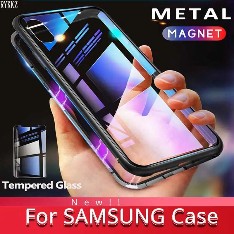 RYKKZ чехол футляр на магните для телефона SAMSUNG S7 edge Plus S8 плюс S9 металлический Note 8