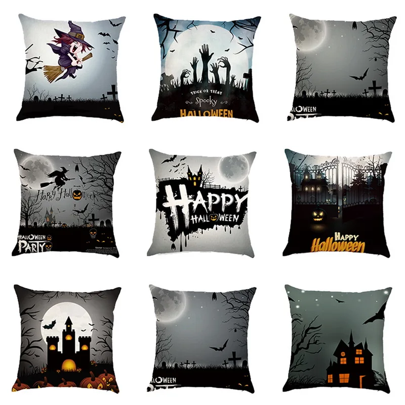 Urijk Halloween Cushion Cover Christmas Kids Toys Sofa Throw Pillow Cases Magical Linen Pillowcase Dance Decor Gifts | Дом и сад