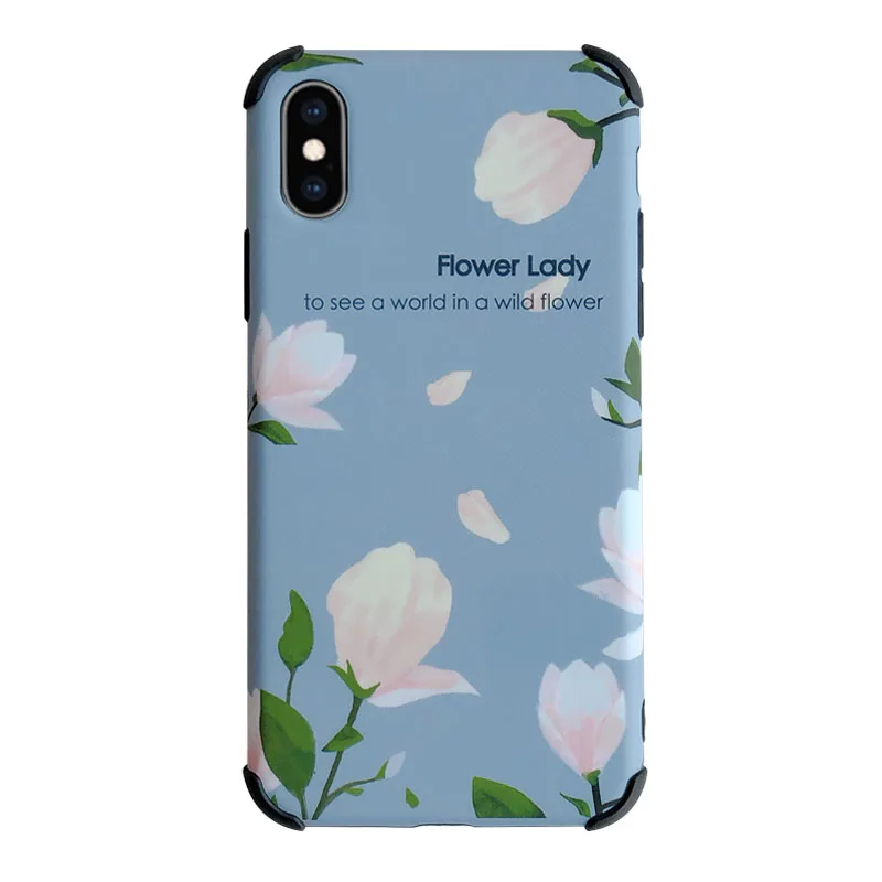 Korean style fresh floral Case for Good girlfriends iPhone X case XR XS MAX 6 Plus 6s 7 iphone 8 plus women |