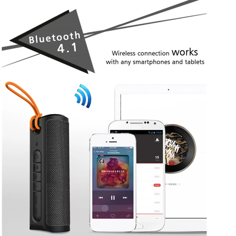 TOPROAD открытый Bluetooth динамик велосипедный сильный бас TWS водонепроницаемый s с