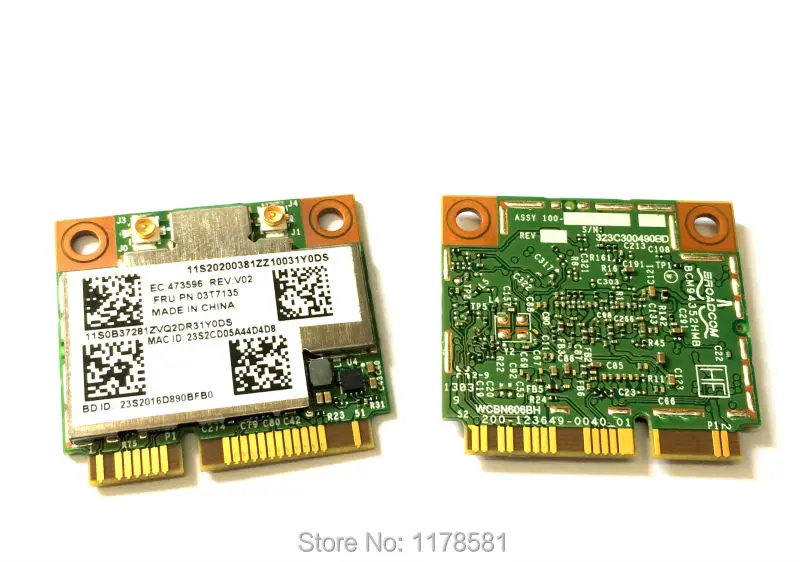 WiFi Bluetooth 4 0 BroadCom BCM4352 BCM94352HMB Half Mini PCI E 802.11ac 876 M Двухдиапазонная беспроводная карта