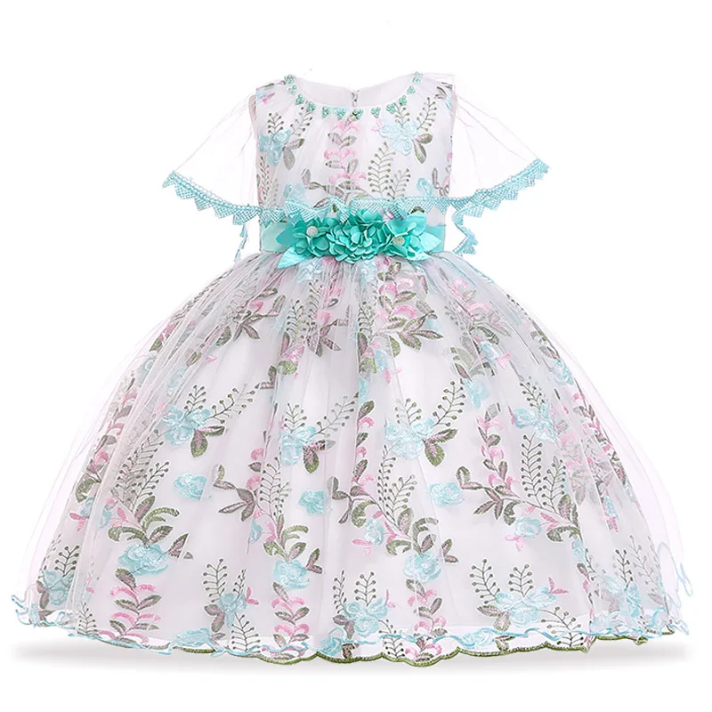 Платье с цветами для девочек на свадьбу кружевное платье лето 2019 детские платья