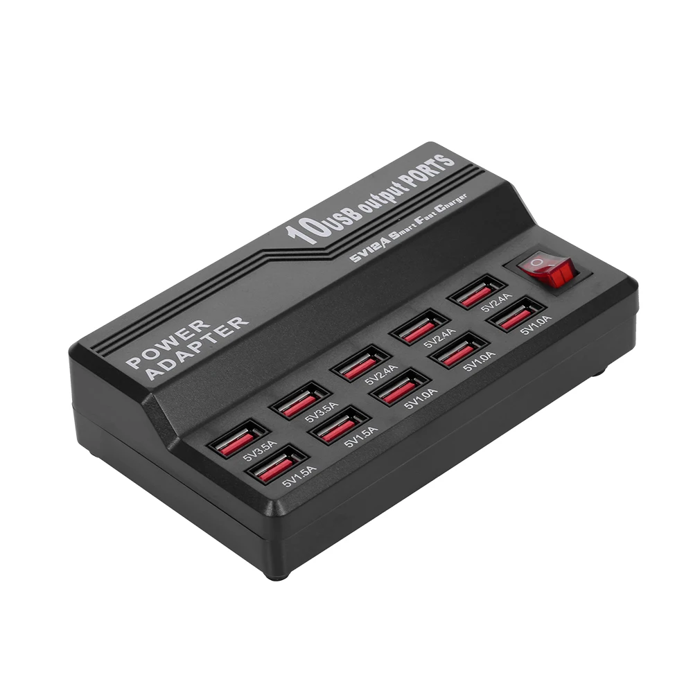 Универсальная зарядная станция с 10 портами USB док-станция для семейного/офисного