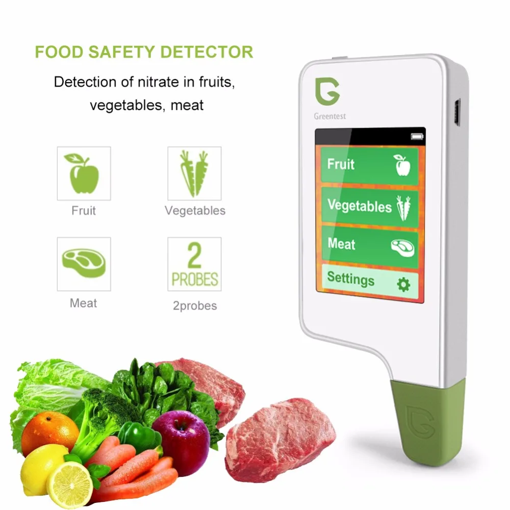 GREENTEST 2 Цифровой Еда нитратный тестер фрукты овощи мясо нитрат обнаружения здоровье и гигиена еда экологический Безопасность детектор