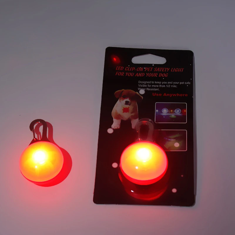 Четырехместный LED мяч брелок кошка собака ошейник пряжка безопасности вспышка
