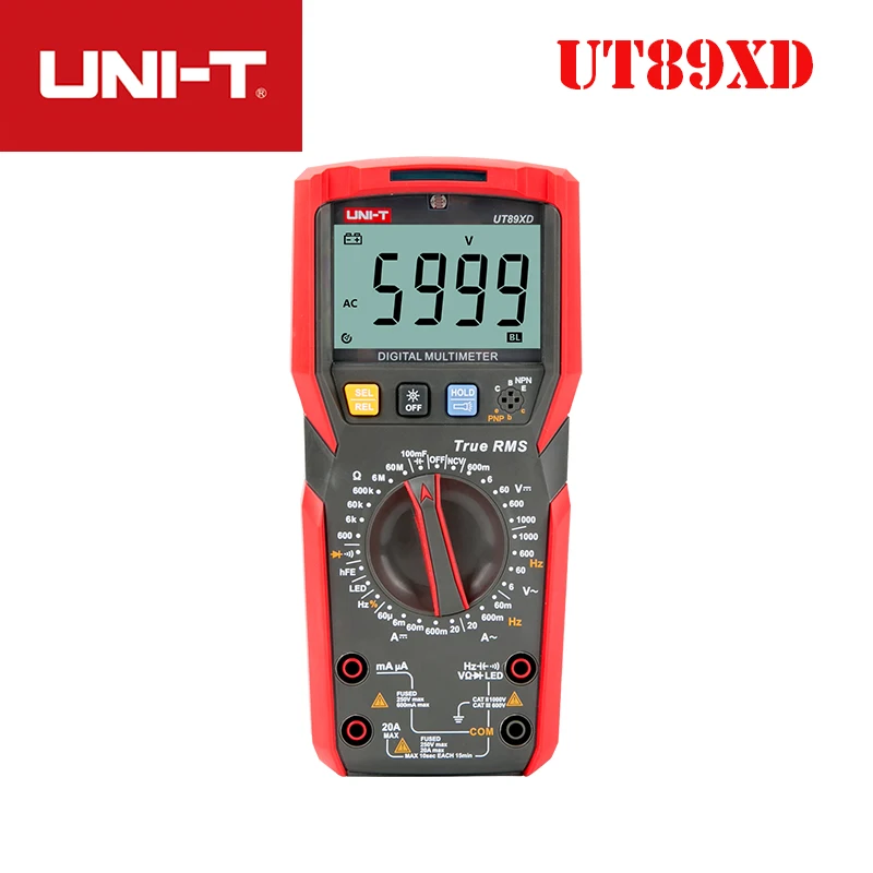 UNI T UT89XD/UT89X True TRMS 20A высокотоковый Цифровой мультиметр Вольтметр