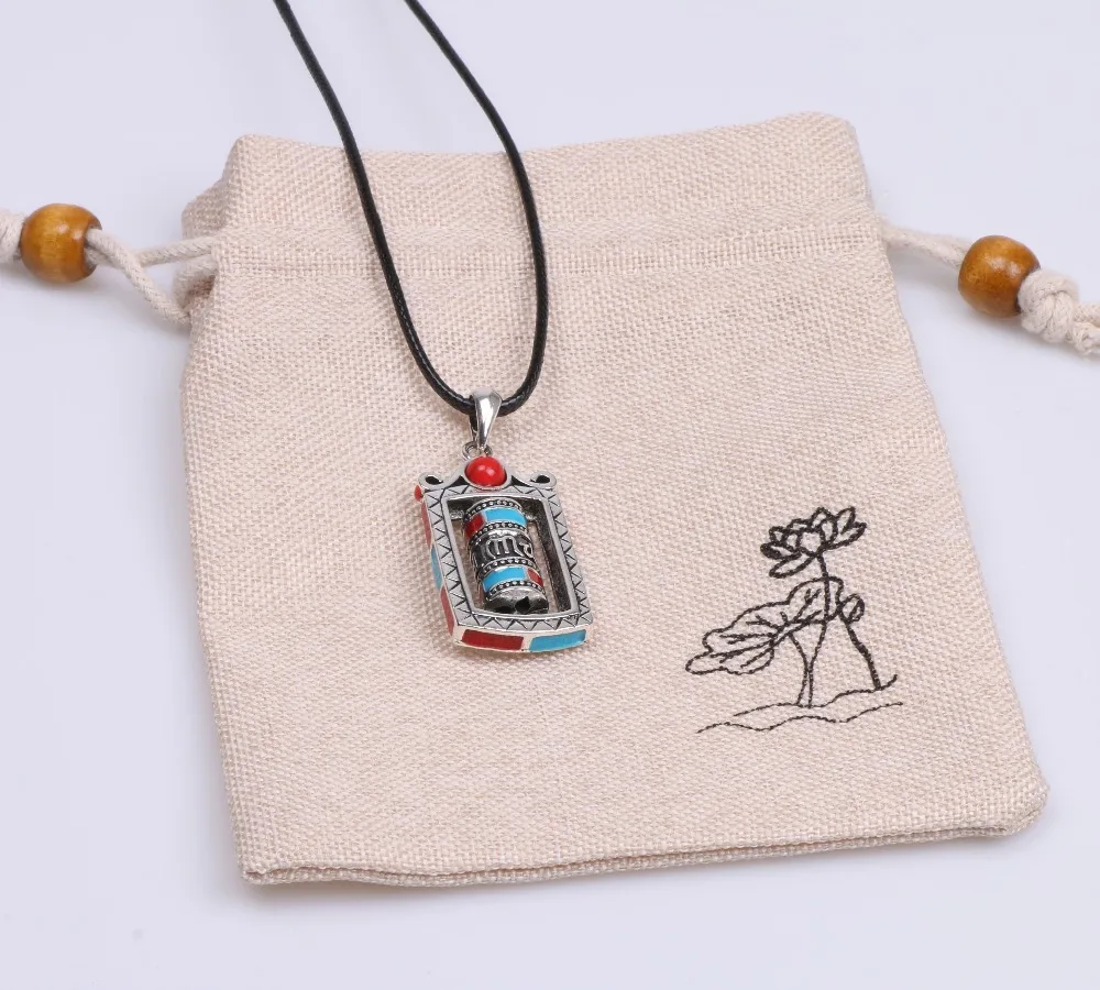 

Tibetan Buddhist Prayer Wheel Spiritual Necklace Protection Talisman Jewelry Christmas Gift Men Women