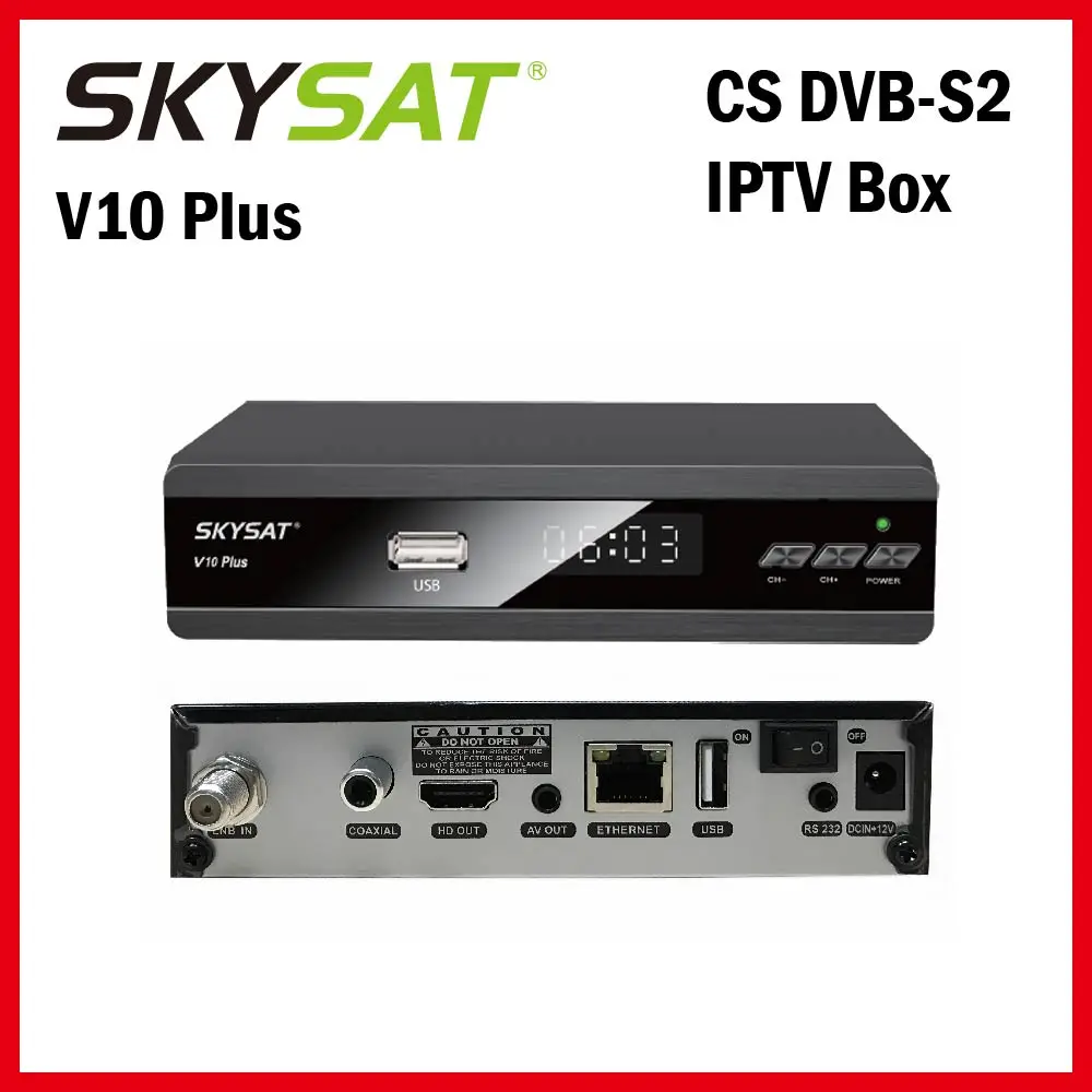 [2 шт.] SKYSAT V10 Plus спутниковый приемник с поддержкой IPTV m3u cccamd Newcamd сервер hd Youtube Autoroll Powervu Biss WiFi PK V9
