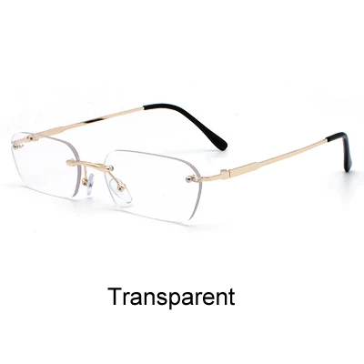 Transparent Ralferty, Ретро стиль, солнцезащитные очки для женщин и мужчин, Ретро стиль, узкие Квадратные Солнцезащитные очки, мужские, без оправы, прямоугольные, желтые, красные линзы, очки J3405 - Цвет линз: Transparent