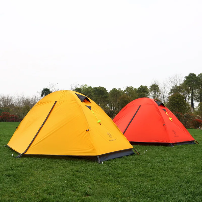 Bestellen Hillman Super Licht Aluminium Pole Double Schicht Im Freien Berg Camping Zelt Einzigen Person Anti-sturm Hohe Qualität Zelt