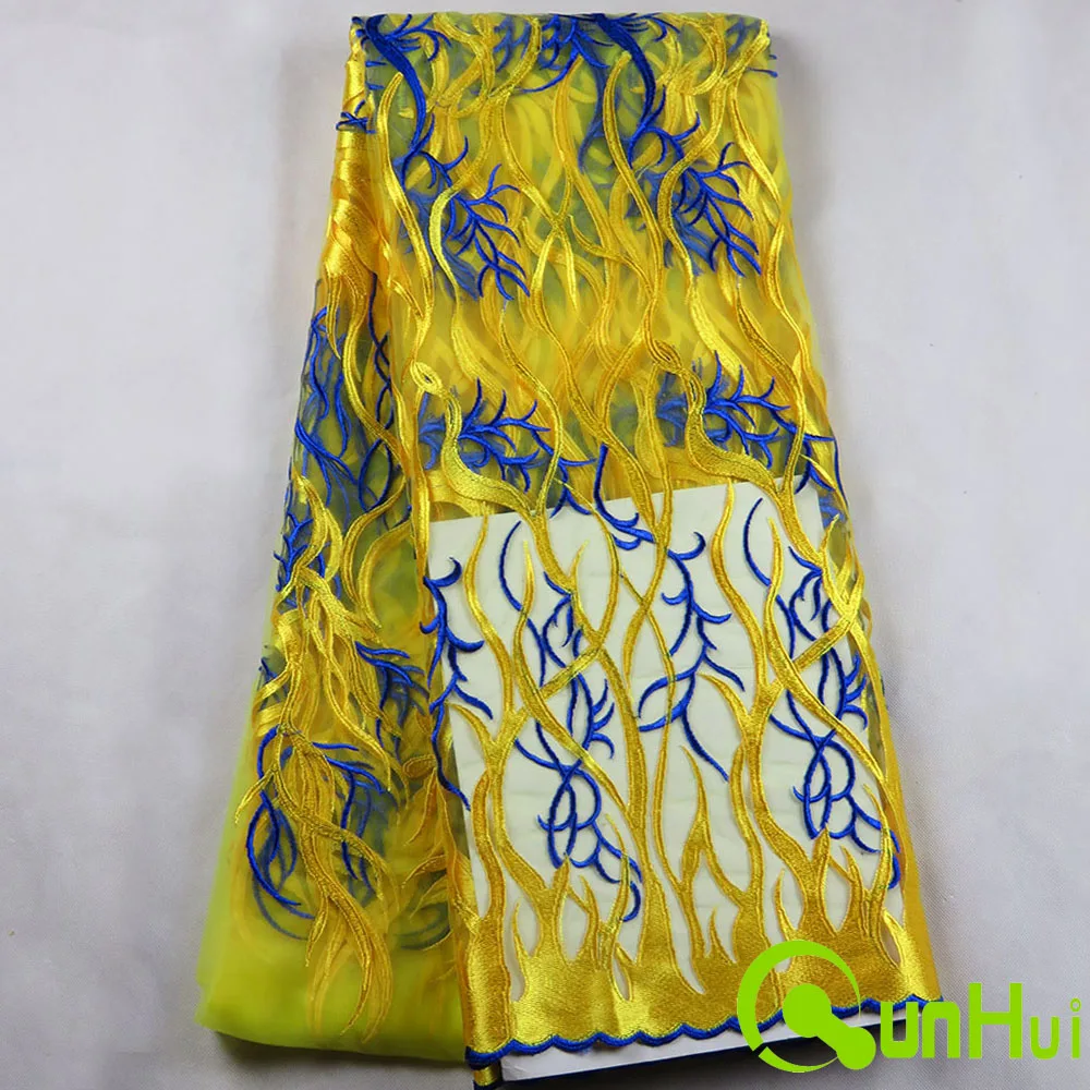 2016 Latest African French cord Lace Fabric High Quality guipure lace violet Tulle swiss voile For Wedding | Дом и сад