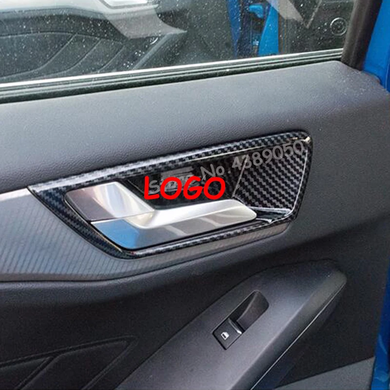 Для Ford Focus MK4 2019 ABS матовая/углеродное волокно внутренняя дверь автомобиля