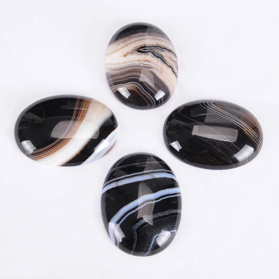Натуральный камень Черные Вены Агаты кабошон бусина для самостоятельного