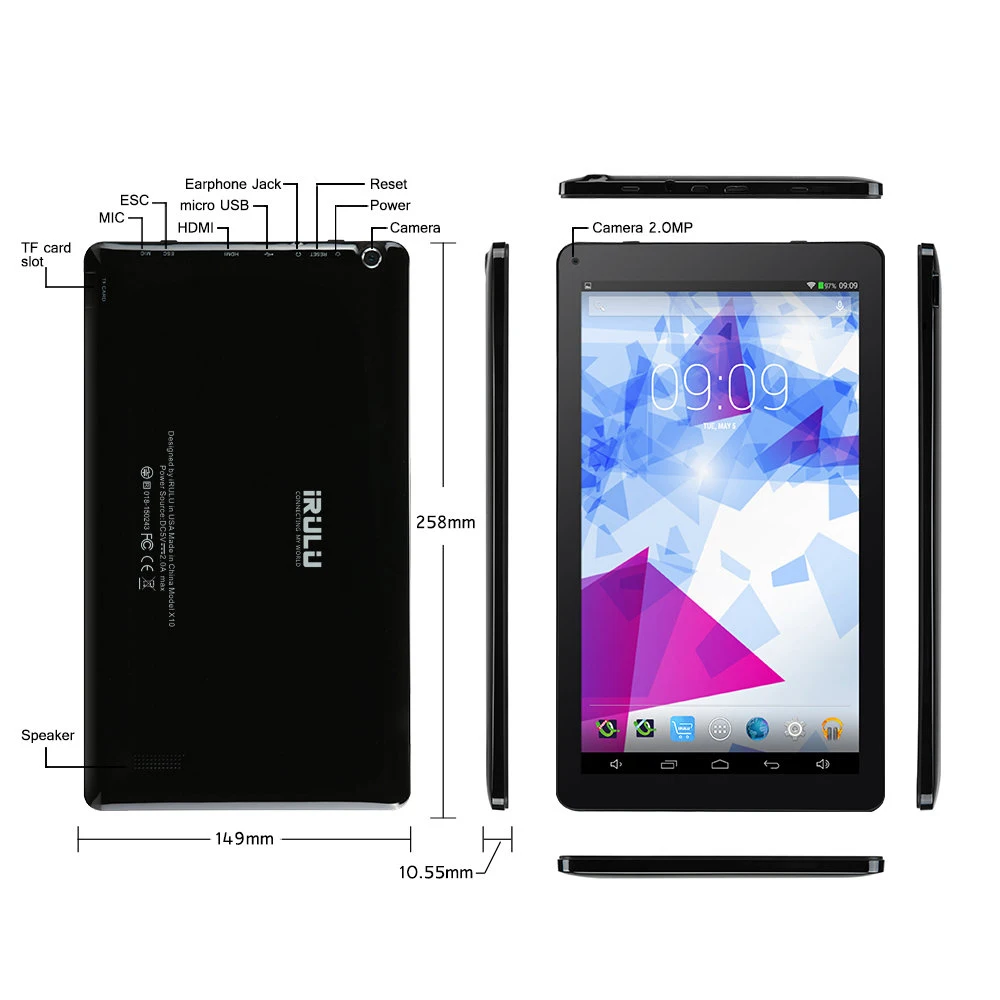 IRulu expro 2 плюс планшет (X2 плюс) 10.1 Android 5.1 1 ГБ 16 Tablet pcocta Core 1.8 ГГц 1024*600 Дисплей Две