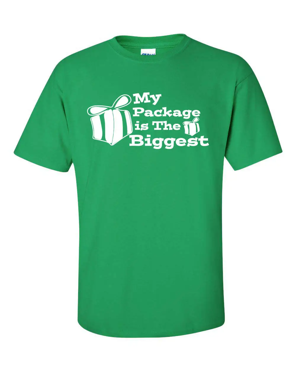My Package is the Biggest Merry Christmas Xmas Santa Funny Men's Tee Shirt 576 | Мужская одежда