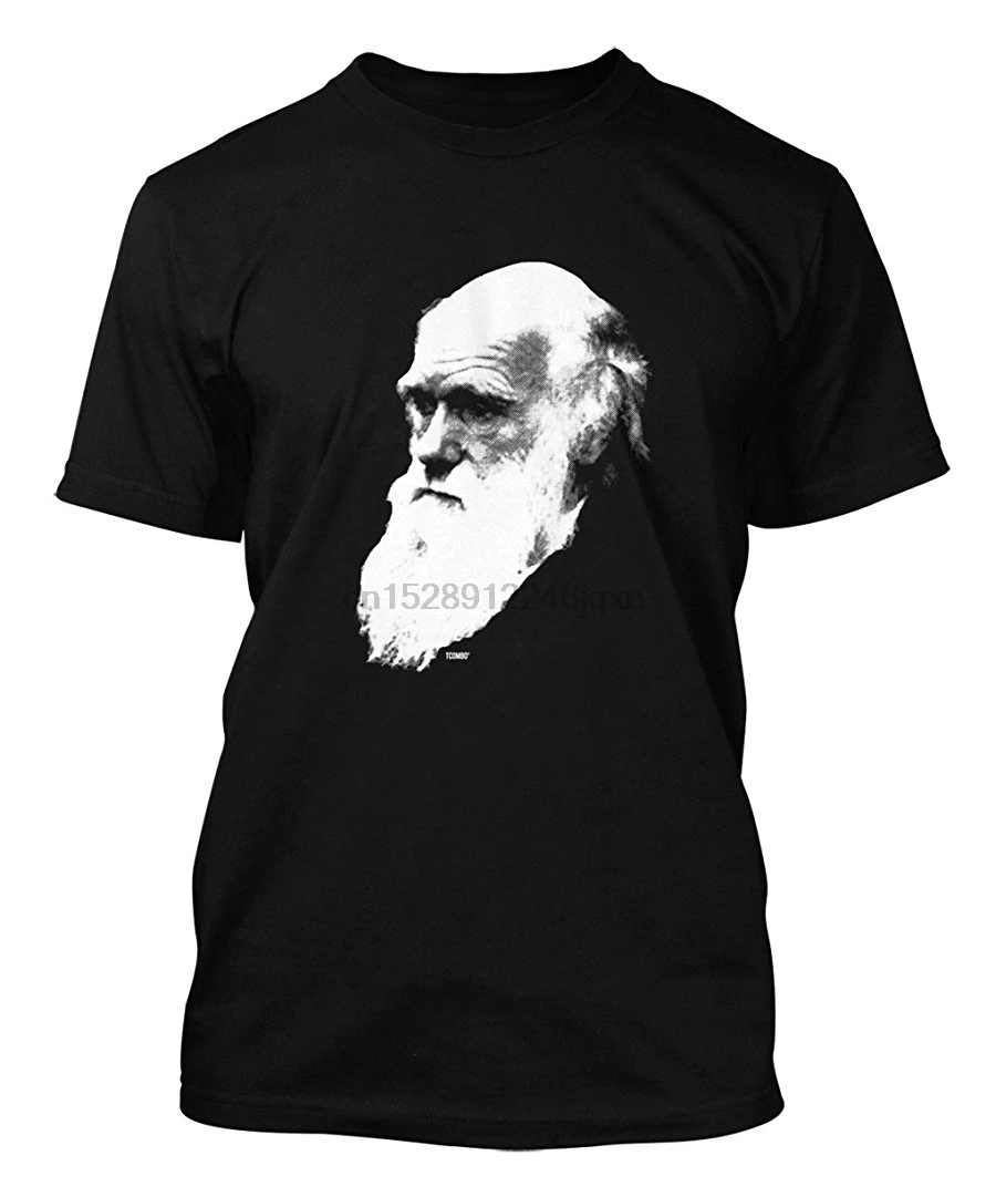 Charles Darwin-Geek для мужчин 2018 горячая футболка Забавные футболки хлопок Лето Мода