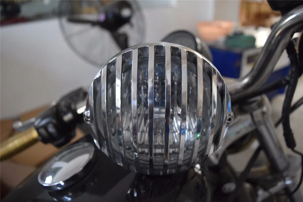 Черный винтажный старинный стиль Chopper Мотоцикл поплавок фара уличная Крыса