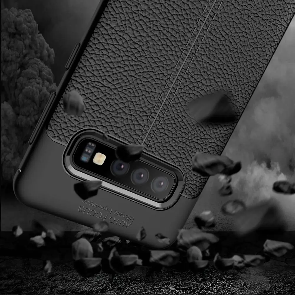 Ssuuu для Samsung S8 S9 S10 plus чехол личи шаблон Ударопрочный Мягкий TPU A10 A20 A30 A40 M10 M20 A750