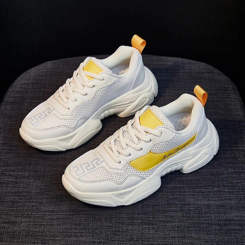 Летняя дышащая сетчатая женская обувь для бега легкая мягкая Нескользящая
