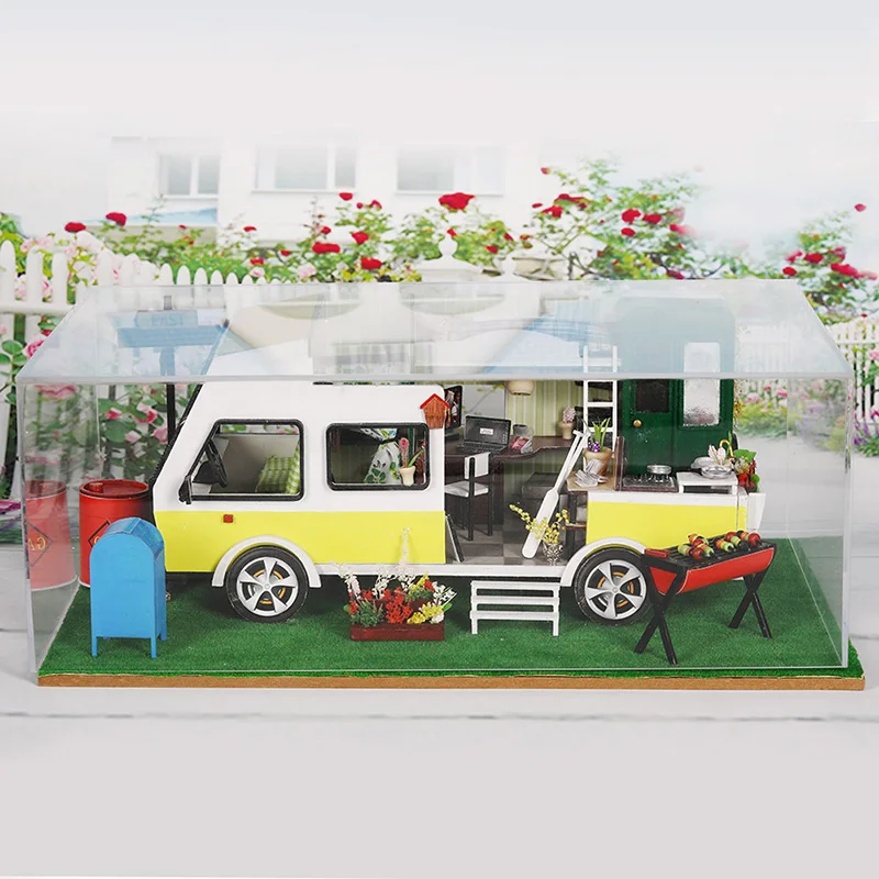 Сборный кукольный домик сделай сам деревянный автомобиль подарок для мальчика