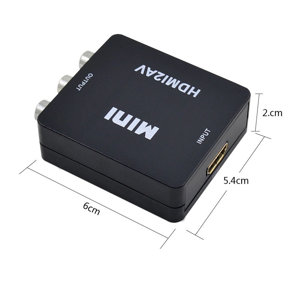 Адаптер преобразователь CHIPAL HDMI в AV HD видео RCA AV/CVSB L/R 1080P HDMI2AV поддержка NTSC